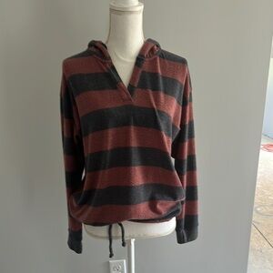 Striped Black and Red Hoodie